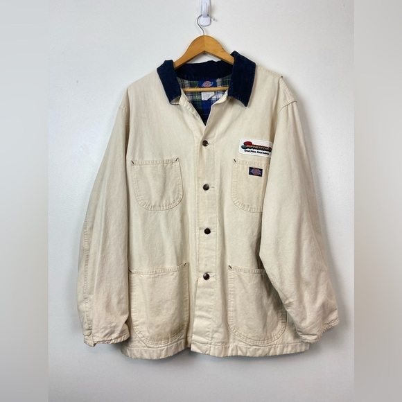 VINTAGE DICKIES BLANET LINED CANVAS WORK CHORE PAINTERS JACKET STREETWEAR MENS - Picture 2 of 14